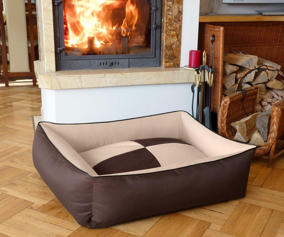 BedDog Hundebett 2in1 MAXQ, Hundekissen mit abziehbaren waschbaren Bezug, Hundekorb, Hundesofa, für