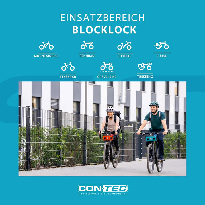 CONTEC Fahrrad-Faltschloss BlockLock, Länge 64 cm, Aus gehärtetem Stahl, Mit Halterung, Hochsicher,