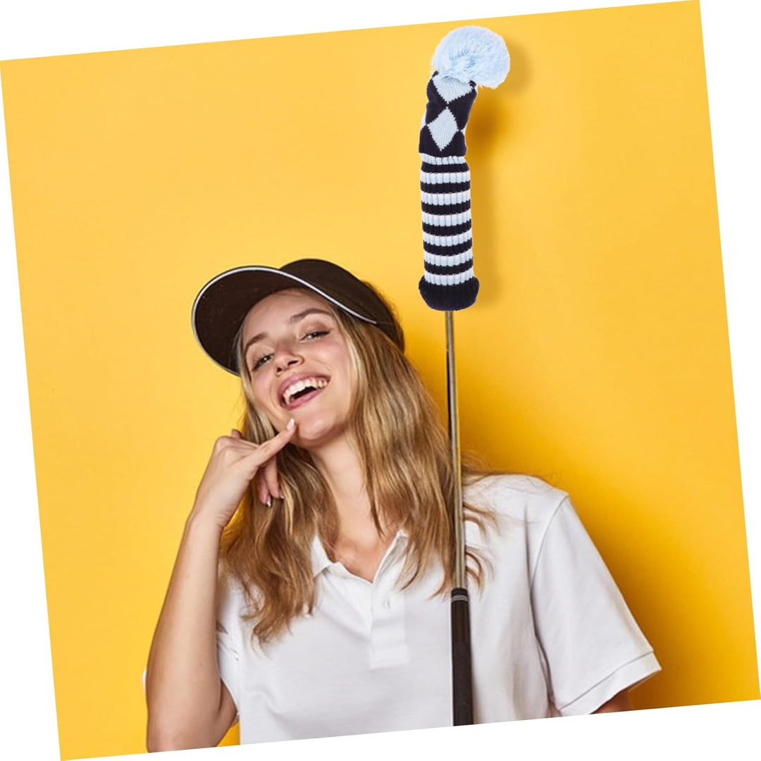 BESPORTBLE 3 Stück/Set Gestrickte Golf-Schlägerkopfhüllen Golf-Eisen-Kopfhüllen Golfschlägerhüllen H