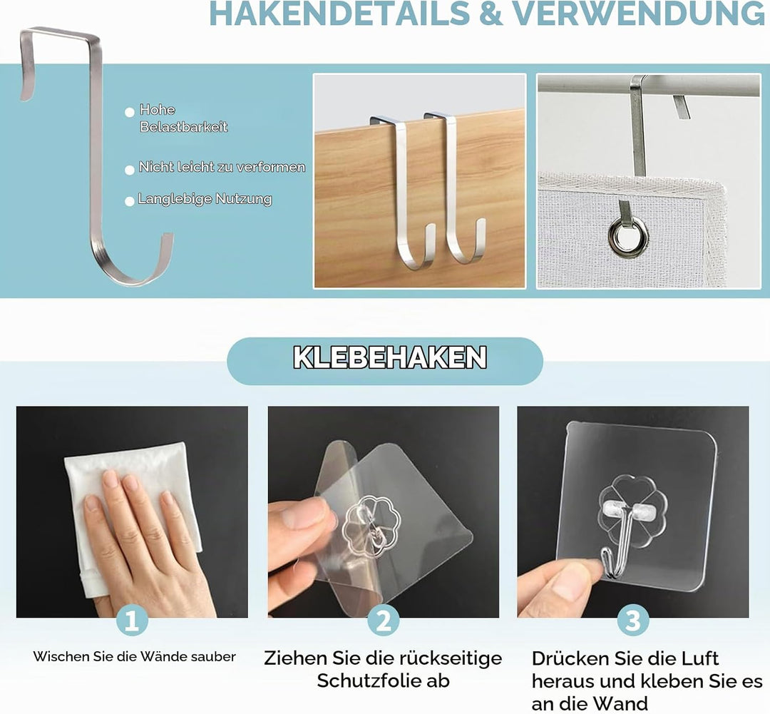 2 Stück Wand Organizer Tasche Hängekörbe Mit Grosser Mesh Abteilung Und 3 Taschen Tür Organizer Plat