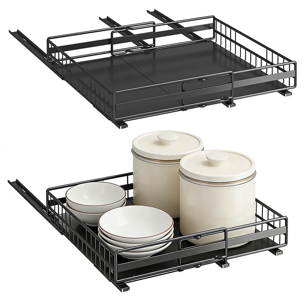 LANTUS Unterschrank für Spüle, ausziehbar, stapelbar, Regale für Schrank, Küche, Badezimmer, (31 – 4