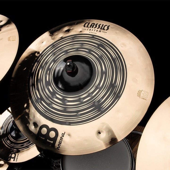 Meinl Classics Custom Dual 18 Zoll Crash (Video) Schlagzeug Becken (45,72cm) B12 Bronze, Dunkles und