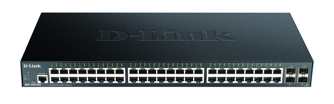D-Link DGS-1250-52X/E, 52-Port Layer 2/3 Smart Managed Gigabit Switch (48x BaseT Port, 4 x 10G SFP+