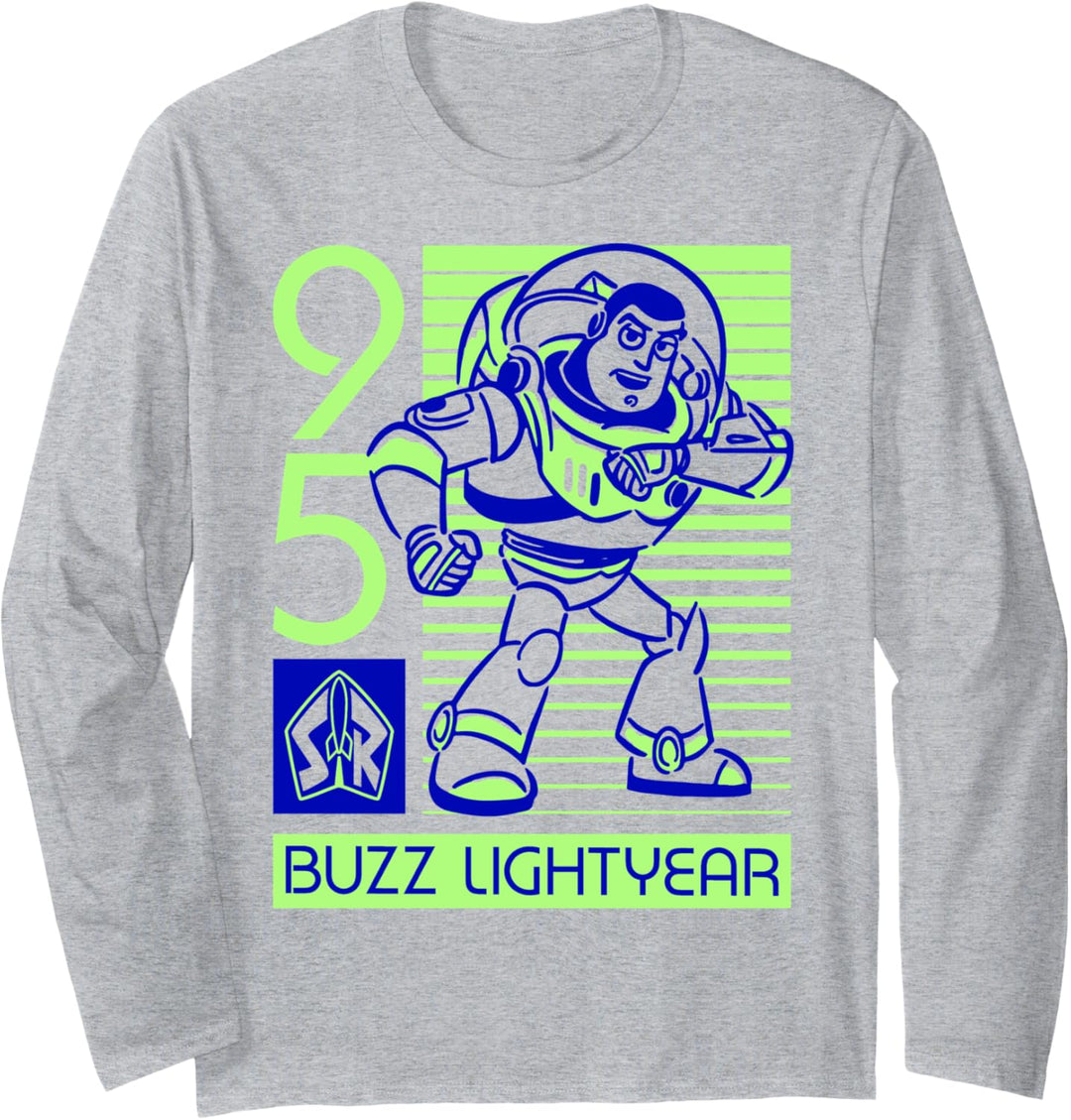 Disney Pixar Toy Story Retro Neon Buzz Lightyear Langarmshirt