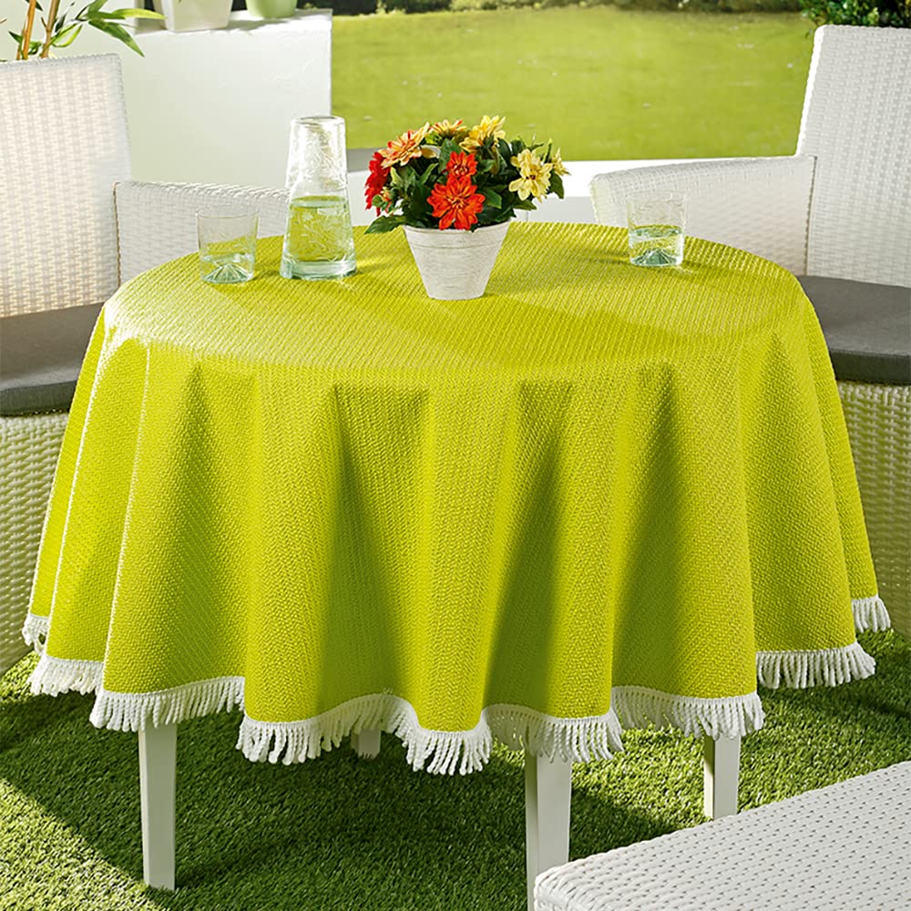 EMHELLE Gartentischdecke Garten Balkon Terrasse Tischdecke Camping Picknick Rund Oval Eckig Aussen u