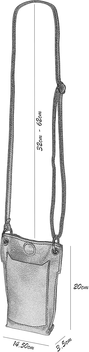 SH Leder Damen Echtleder Umhängetasche Handytasche Geldbörse Multifunktion Beutel Mini Bote Abnehmba