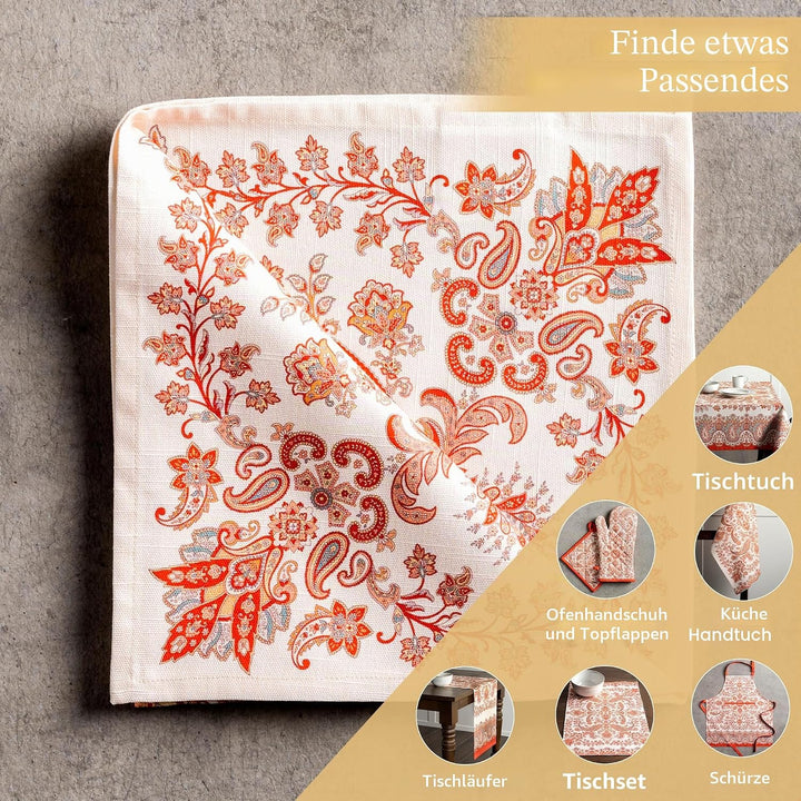 Maison d' Hermine Stoffservietten 4er Set aus 100% Baumwolle Wiederverwendbare Stoffservietten Weihn