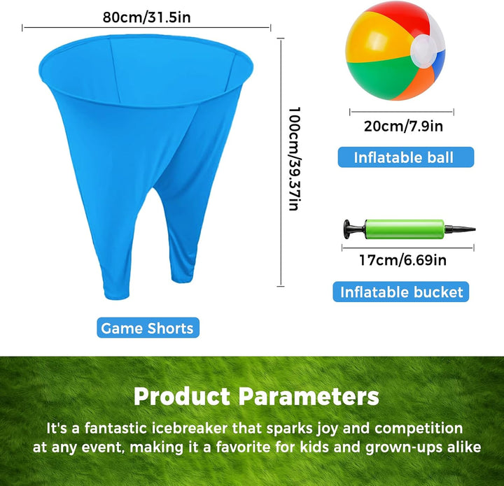 2 Stück Gross Granny Pants Hof-Spiel, Spiele für Draussen, Wurfspiel Outdoor, mit Draussen 8 Bälle,