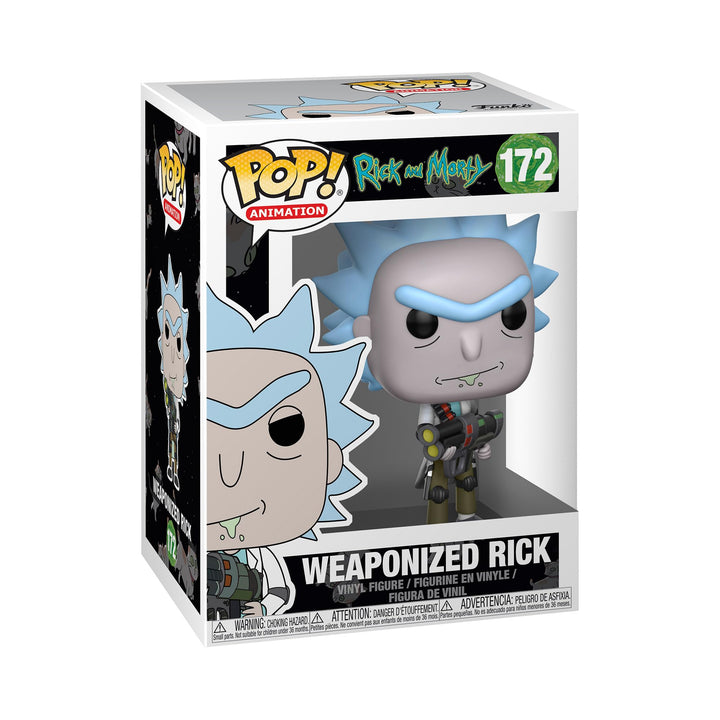 Funko 12439 Actionfigur Rick und Morty: Weaponized Rick Grau / Grau / Weiss, Grau / Grau / Wei&amp;
