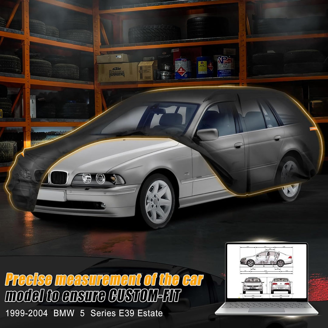 Autoabdeckung Wasserdicht für 1999-2004 BMW 5 Series E39 Estate, Vollgarage Autoplane Auto Abdeckpla