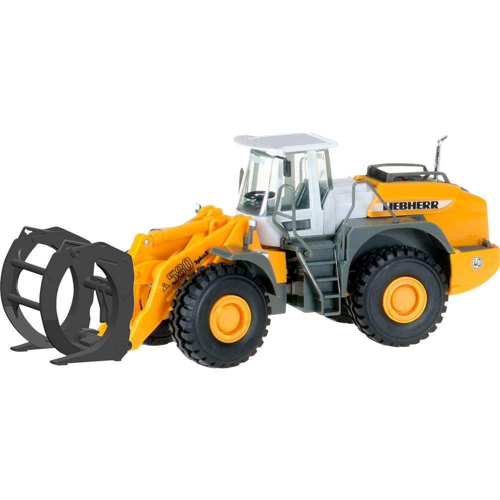 herpa Other License 306843 – Radlader L580, Loghandler mit Greifer, Liebherr Baustellen Fahrzeug, Mo