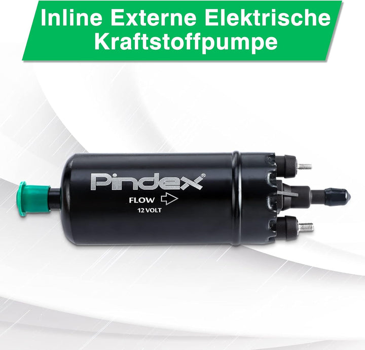 Pindex Elektrische Hochdruck-Kraftstoffpumpe 12V,Inline-Kraftstoffpumpe,Benzinpumpe für Benzin, Dies