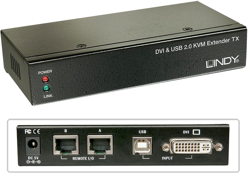 LINDY 39377 Cat.5 KVM Extender Classic DVI USB Audio, 50m