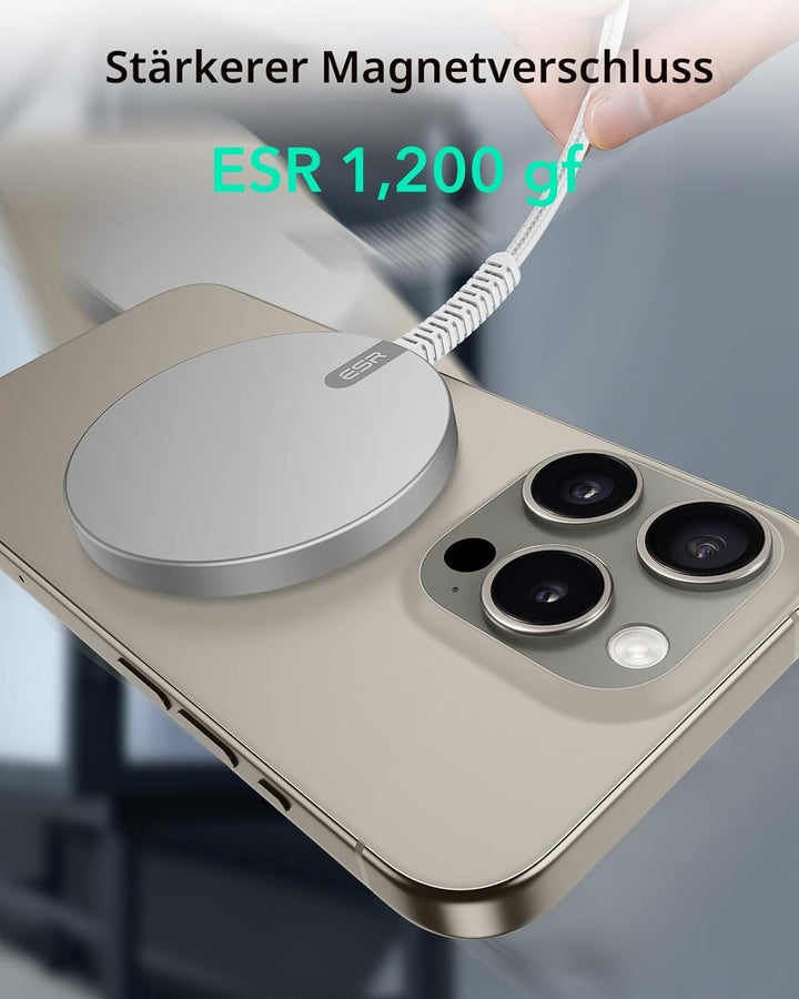 ESR für Magsafe Ladegerät 15W, Wireless Charger für iPhone 17/17e/16/15/14/13/12, AirPods 4/3/2 Pro,