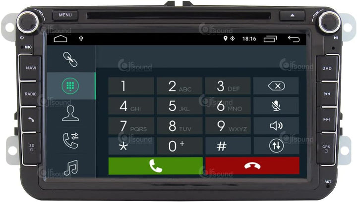 Costum fit Autoradio für Volkswagen Android GPS Bluetooth WiFi Dab USB Full HD Touchscreen Display 9