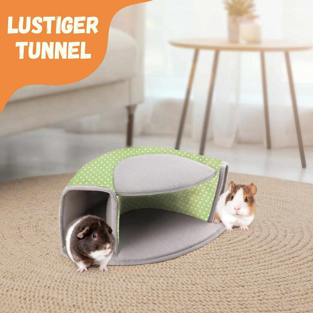 Meerschweinchen Bett, Interaktiver Tunnel, Waschbares Meerschweinchen Zubehoer, Spielzeug für Frettc