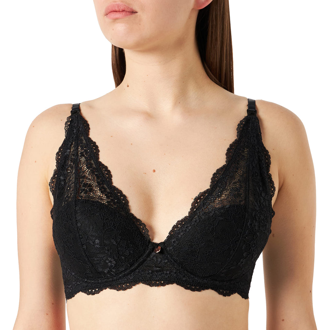 Noppies Damen Wired Bra Lace Gepolsterter BH 80B Black - P090, 80B Black - P090