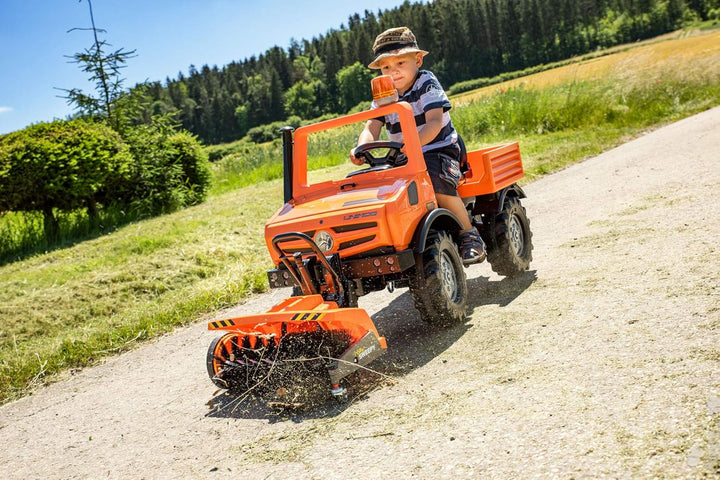 Rolly Toys Unimog Service Tretauto ab 3 Jahren | Auto zum selber fahren mit Flüsterlaufreifen und Bl