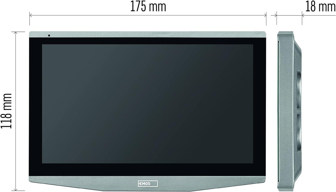 EMOS GoSmart Zusatz-Monitor IP-700B zur Video-Türsprechanlage IP-700A (H4010), Touchscreen-Bildschir