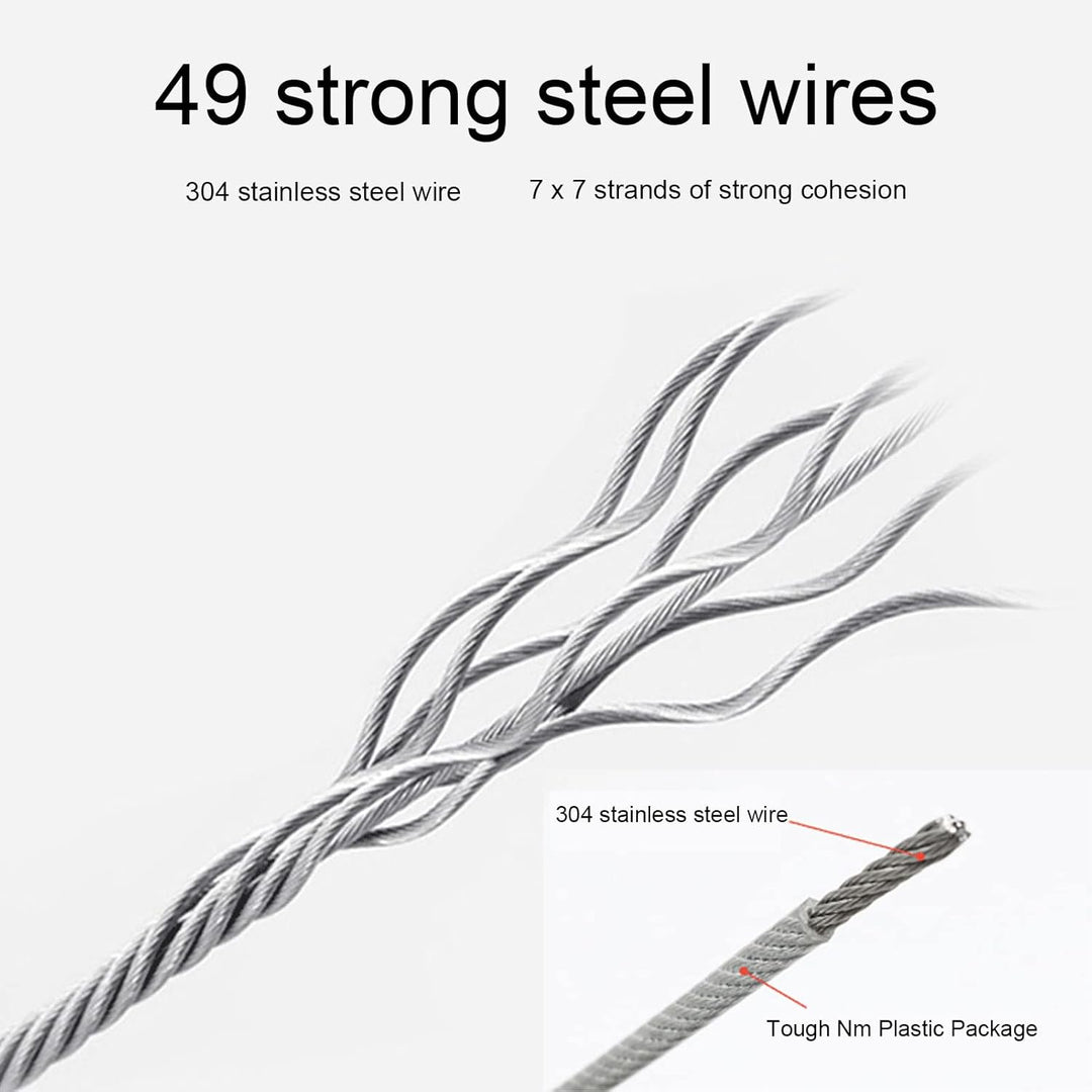 Garosa Einziehbare Wäscheleine An der Wand montierte Wäscheleine aus rostfreiem Stahl Wäscheleine(Si