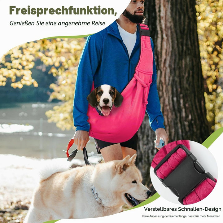 Pawaboo Hundetragetasche Welpen, Tragbare Transporttasche für Hunde Bis zu 12 lbs, Tragetuch Hunds K