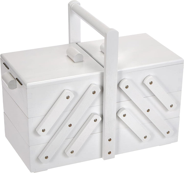 Prym 612580 Nähkasten/Nähkästchen Holz M, weiss
