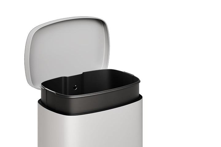 GarveeHome 50 Liter- und 10 Liter-Metallmülleimer-Set, rostfreier Küchen Mülleimer mit Deckel, pedal