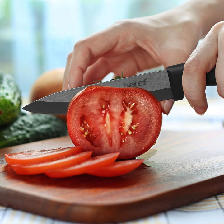 hecef Keramikmesser set 3-teilig, Scharf Küchenmesser Set Nie Eingerostet, Keramikmesser Klein mit S