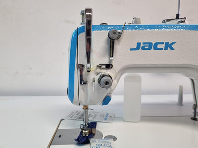 Konsew JACK A2 Industrienähmaschine mit automatischem Fadenabschneider aus Metall, Weiss, Blau