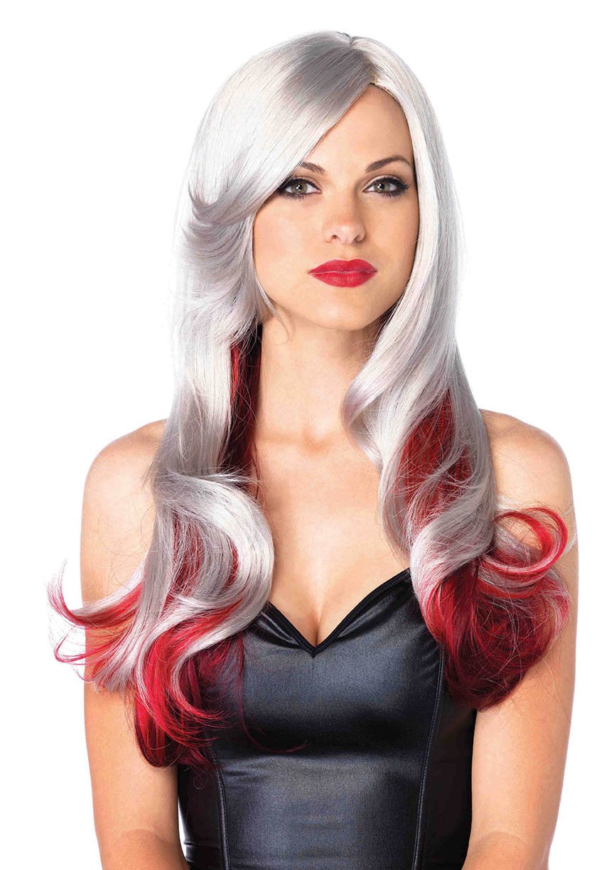 LEG AVENUE 2611 - Allure Perücke, Einheitsgrösse, grau rot, Grau Rot
