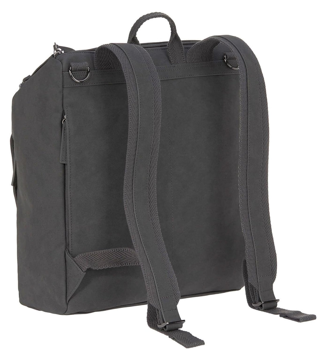 LÄSSIG Baby Wickelrucksack Wickeltasche mit Zubheör veganes Leder/Tender Backpack anthracite, Anthra