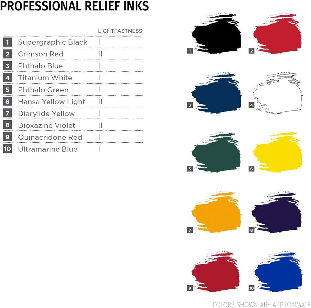 Speedball Professionelle Relief-Tinte, karminrot, 250 ml