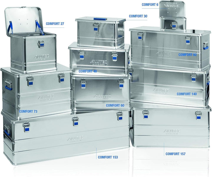 ALUTEC Aluminiumbox Comfort 140 (Inhalt 140 l, Innenmasse (LxBxH) 870 X 460 X 350 mm, Staub-/spritzw