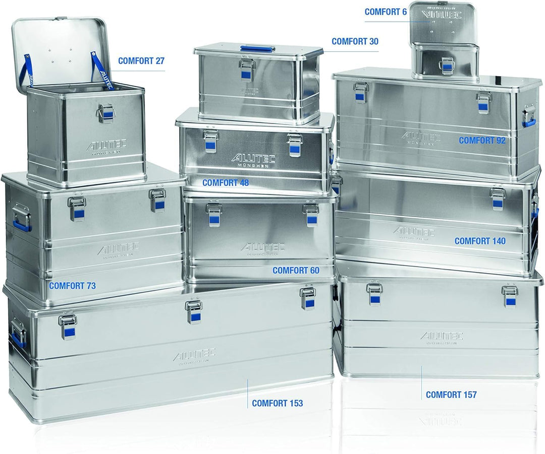 ALUTEC Aluminiumbox COMFORT 30 (Inhalt 30 l, Innenmasse (LxBxH) 400 X 300 X 248 mm, staub-/spritzwas