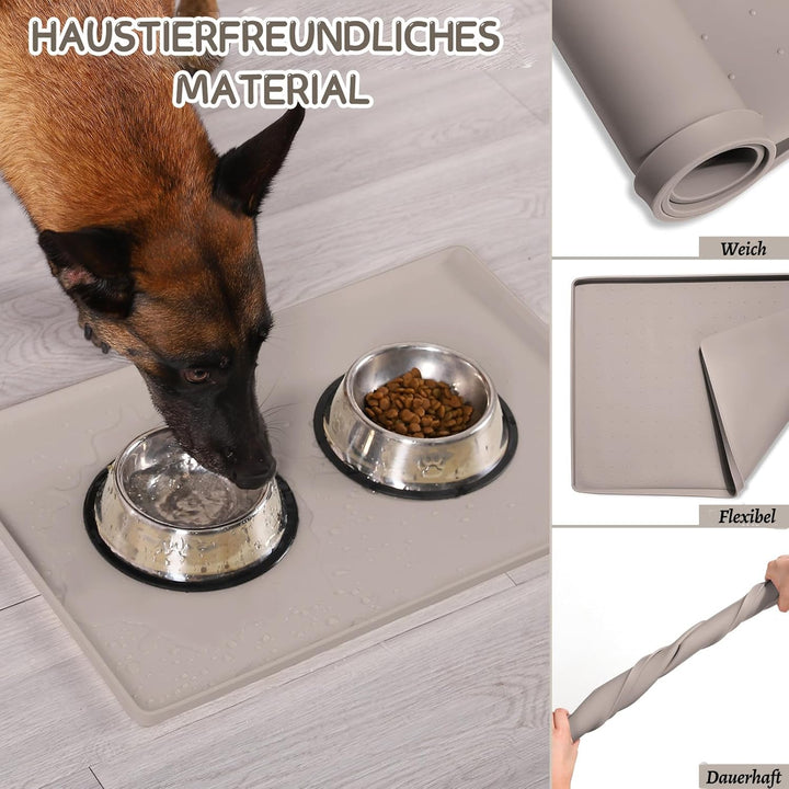 MateeyLife Napfunterlage Katzen/Hund, Hundenapf Kleine Hunde, Silikon Unterlage Hundenapf Grosse Hun