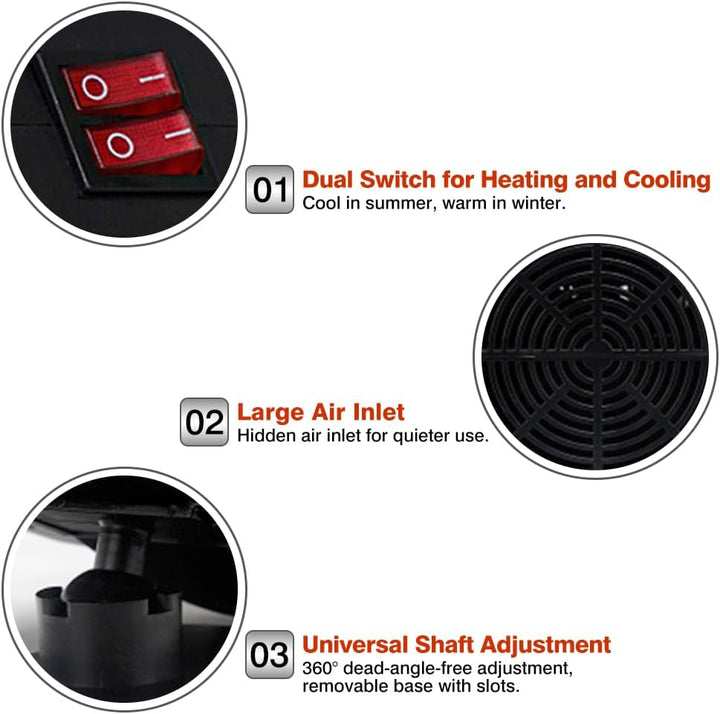 12V 200W Auto Heizlüfter Defroster, Riloer Tragbare Anti-Fog 2-In-1 Heizung/Kühlung Mini-Autoheizung