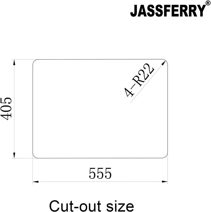 JASSFERRY Küchenspüle 1,5 Becken Unterbau-Küchenspüle, Unterbauspüle aus Edelstahl Abfluss Rohrsatz,