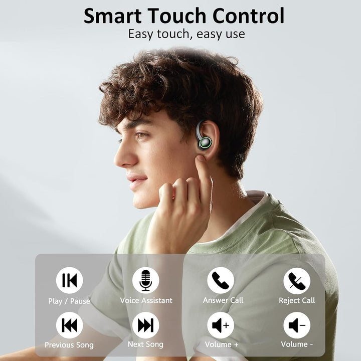 2026 Bluetooth Kopfhörer Sport, Kopfhörer Kabellos Bluetooth 5.4 Hi-Fi Stereo, 50 Std In Ear Kopfhör