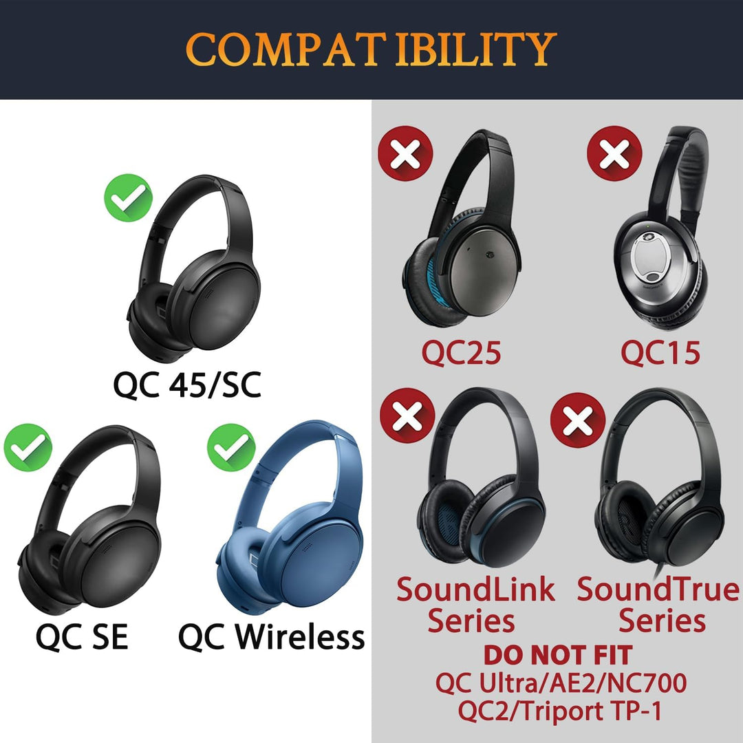 SOULWIT Ersatz Kopfband Stirnband für Bose QuietComfort 45 (QC45)/QuietComfort SE (QC SE) /New Quiet