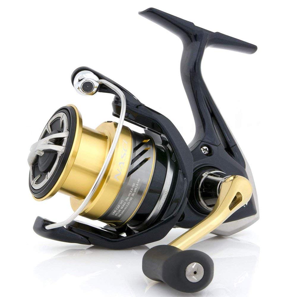 SHIMANO Nasci, Spinning Angelrolle mit Frontbremse C2000S, C2000S