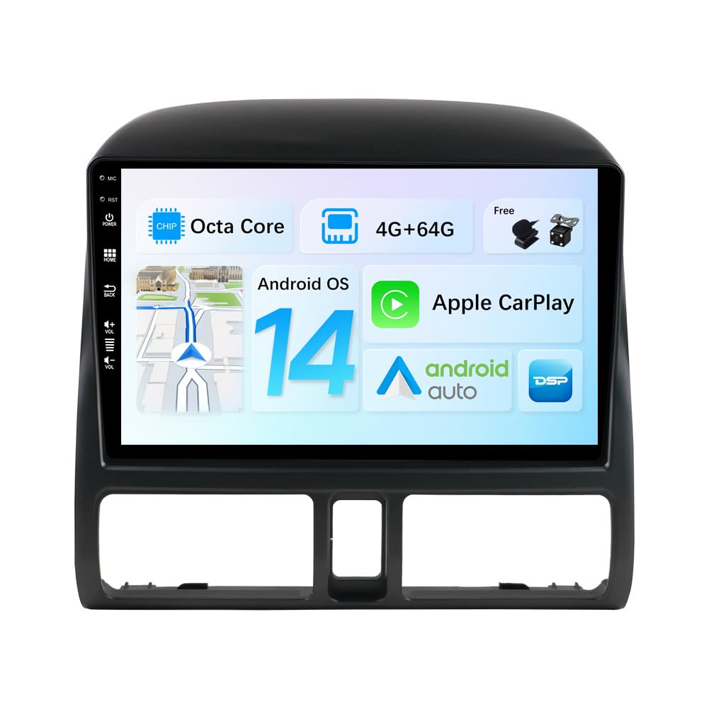 JOYX Android 12 IPS Autoradio Passt für Honda CRV (1998-2006) - 4G+64G - Eingebaut DSP/Carplay/Andro