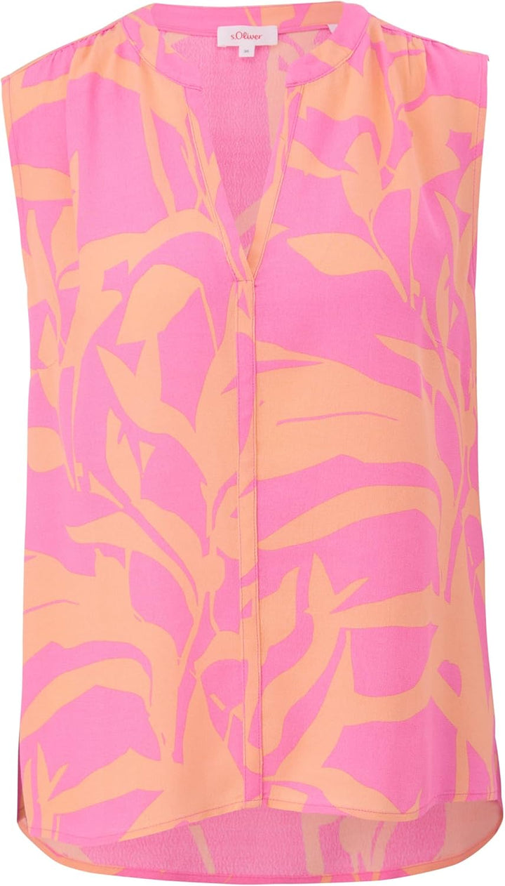 s.Oliver Viskosebluse mit Crêpestruktur 38 Orange 44a3, 38 Orange 44a3