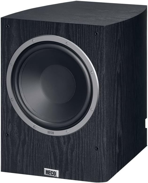 HECO Victa Prime Sub 252 A | Aktiver Heimkino-Subwoofer | 260mm Langhubtreiber mit max. 200 Watt, Fa