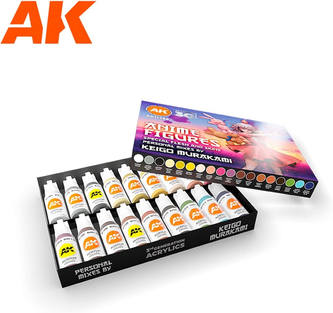AK Interactive 3G Acrylfarben-Set - Anime-Figuren Special Flesh and Skins von Keigo Murakami (AK1176