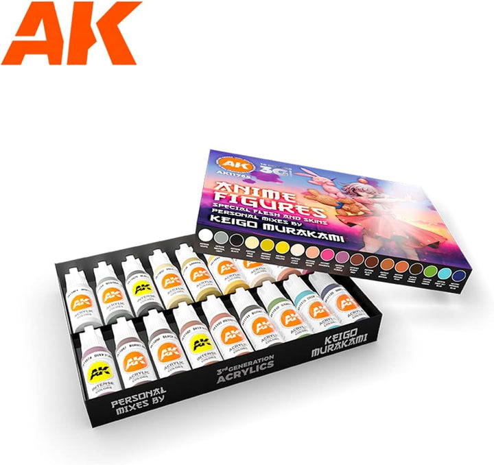 AK Interactive 3G Acrylfarben-Set - Anime-Figuren Special Flesh and Skins von Keigo Murakami (AK1176