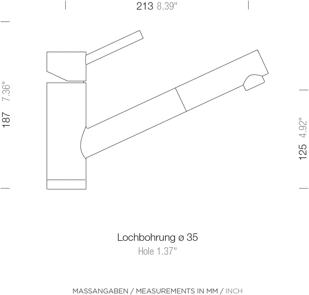 SCHOCK Küchenarmatur ALTOS S Puro – schwarze Hochdruck Armatur aus Edelstahl mit ausziehbarer Schlau