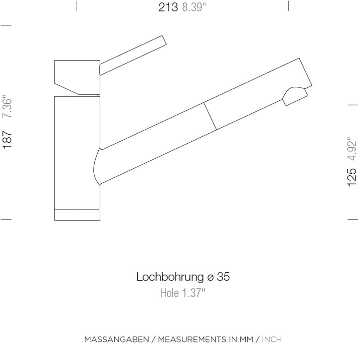 SCHOCK Küchenarmatur ALTOS S Puro – schwarze Hochdruck Armatur aus Edelstahl mit ausziehbarer Schlau