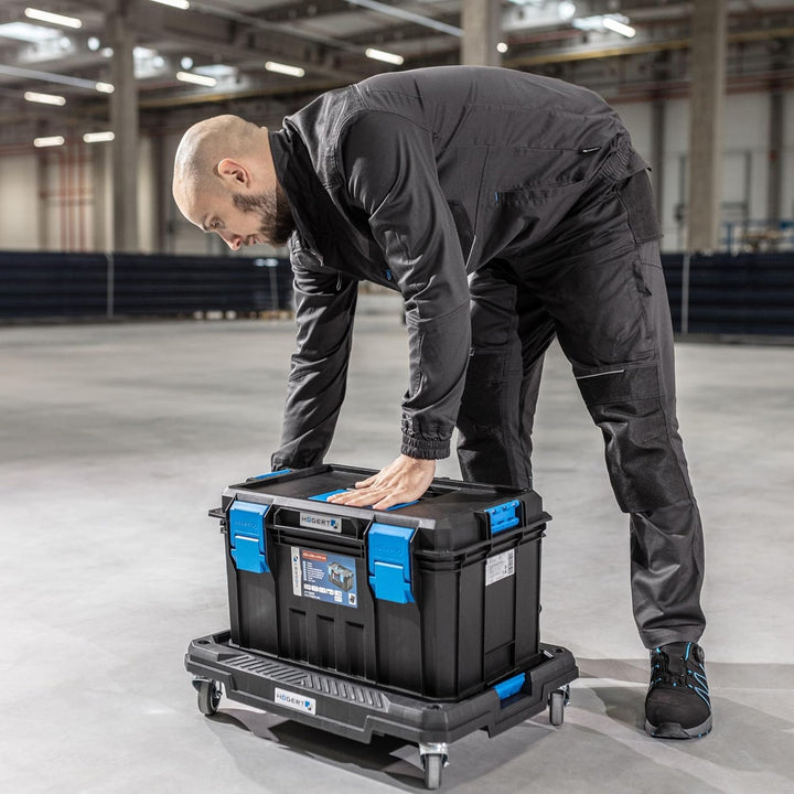 Högert Technik - Transportplattform auf Rädern, 4 Drehbare Räder, Tragfähigkeit bis zu 150 kg, Prakt