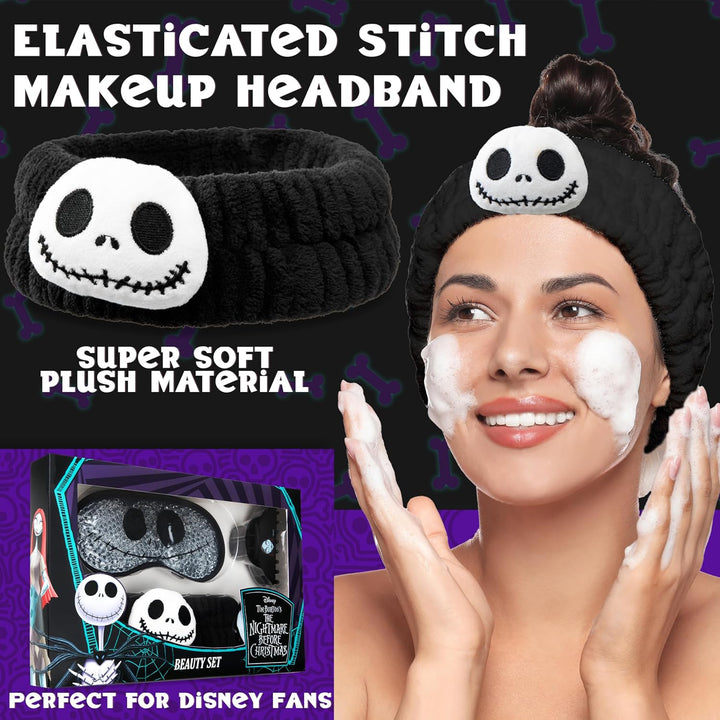 Disney The Nightmare Before Christmas Beauty Set für Damen mit kühlende Augenmaske & Haar-Accessoire
