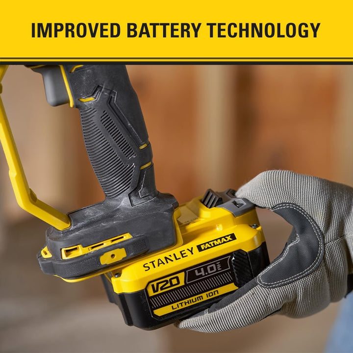 Stanley FatMax 18V Akku-Winkelschleifer SFMCG400B (125 mm Scheiben-ø, für alle Standard-Trenn,- Schl